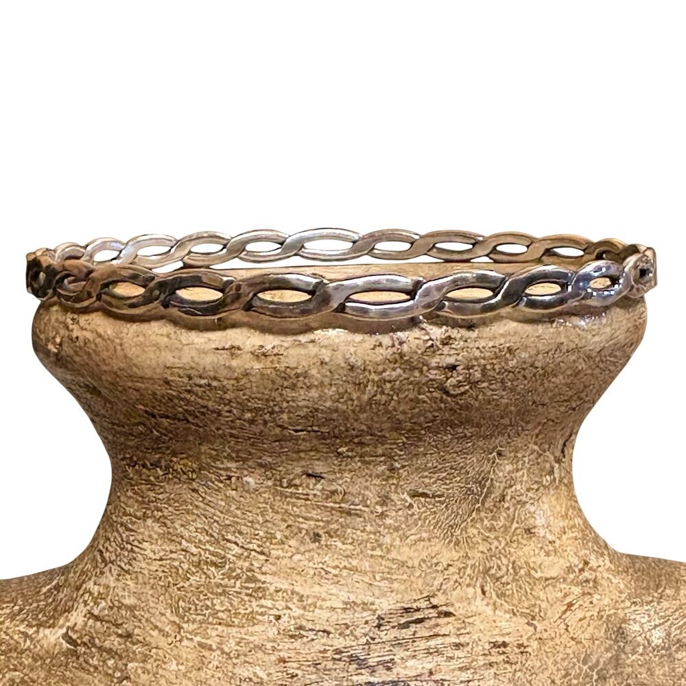 James Avery Bangle Bracelet Sterling Silver Twisted Hammered Retired